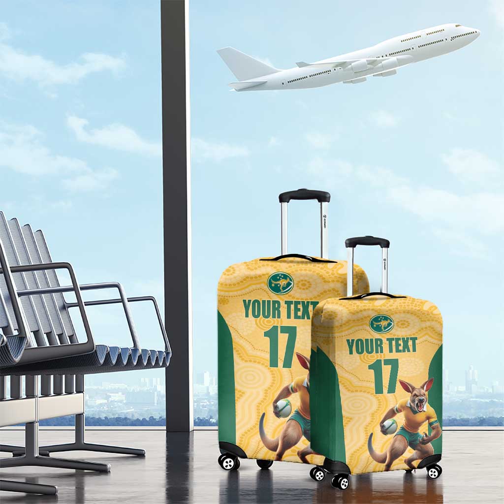 Custom Australia Rugby Luggage Cover Kangaroo Mascot LT17
