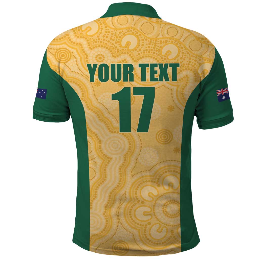 Custom Australia Rugby Polo Shirt Kangaroo Mascot LT17