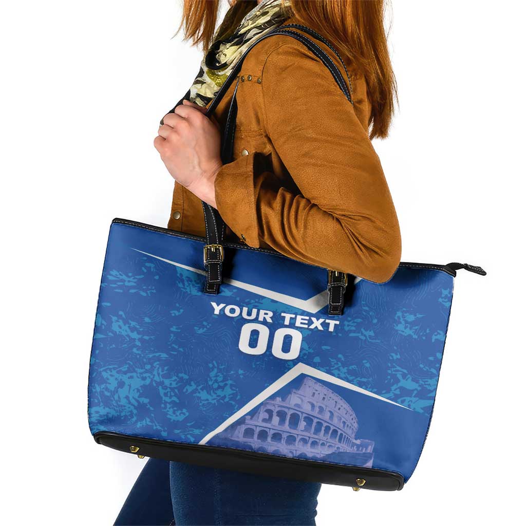 Custom Italy Football Leather Tote Bag With Colosseum LT18