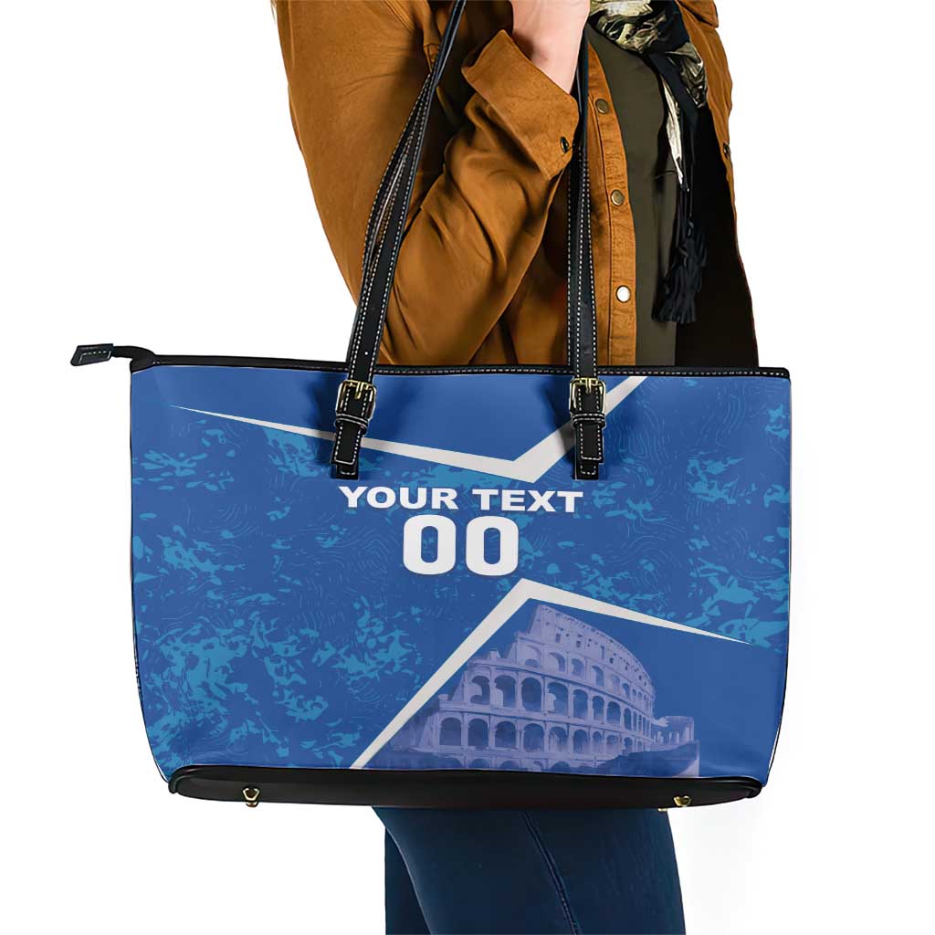 Custom Italy Football Leather Tote Bag With Colosseum LT18