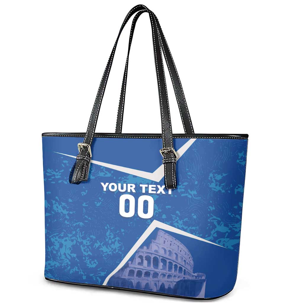 Custom Italy Football Leather Tote Bag With Colosseum LT18
