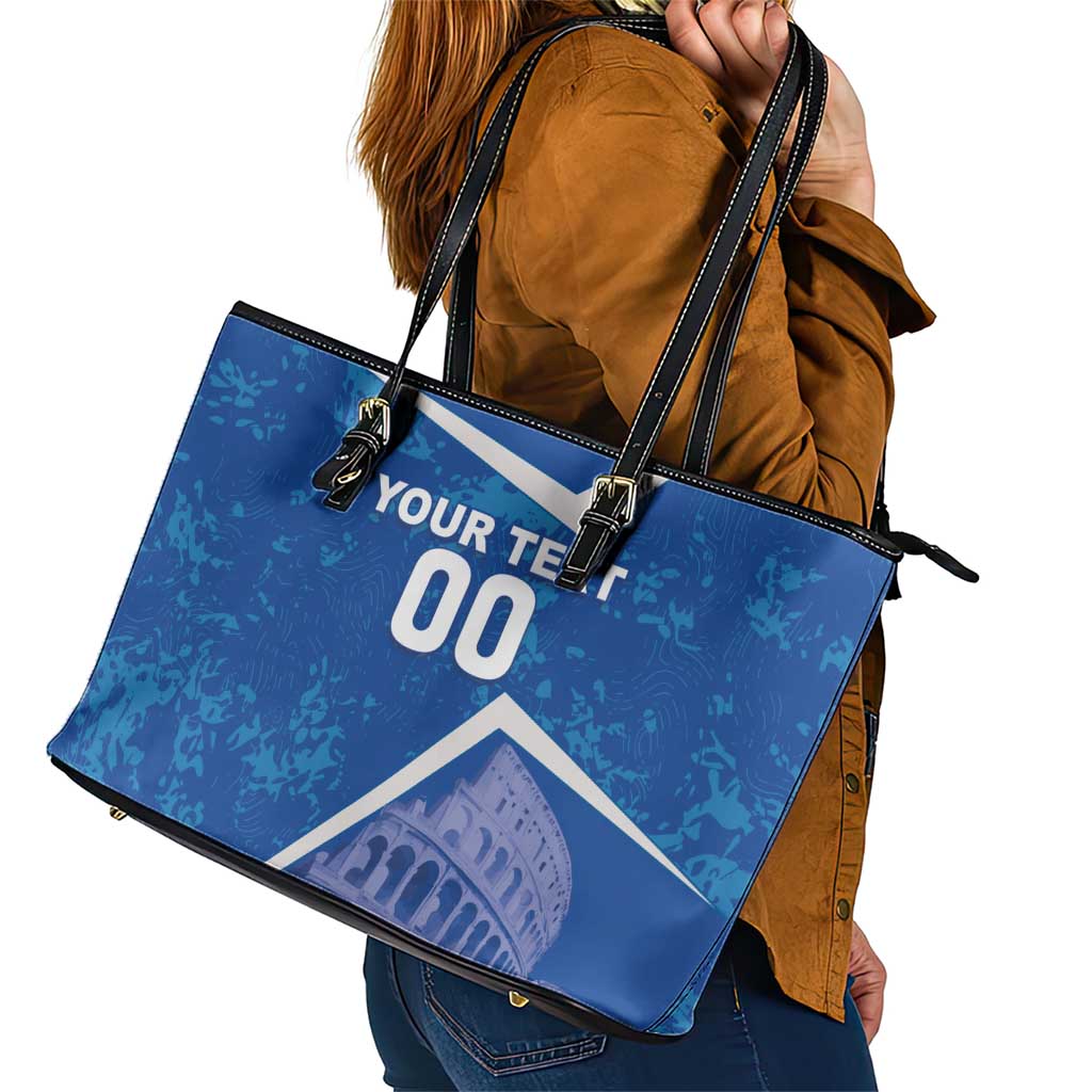 Custom Italy Football Leather Tote Bag With Colosseum LT18