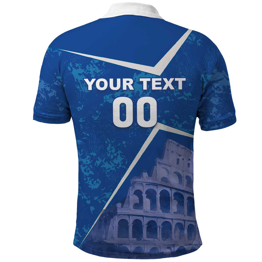 Custom Italy Football Polo Shirt With Colosseum LT18