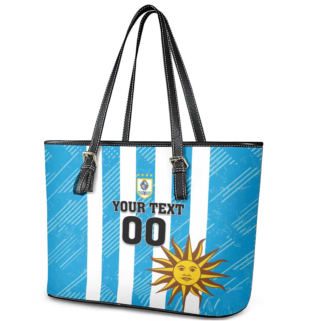 Custom Uruguay Football Leather Tote Bag Sol De May LT18