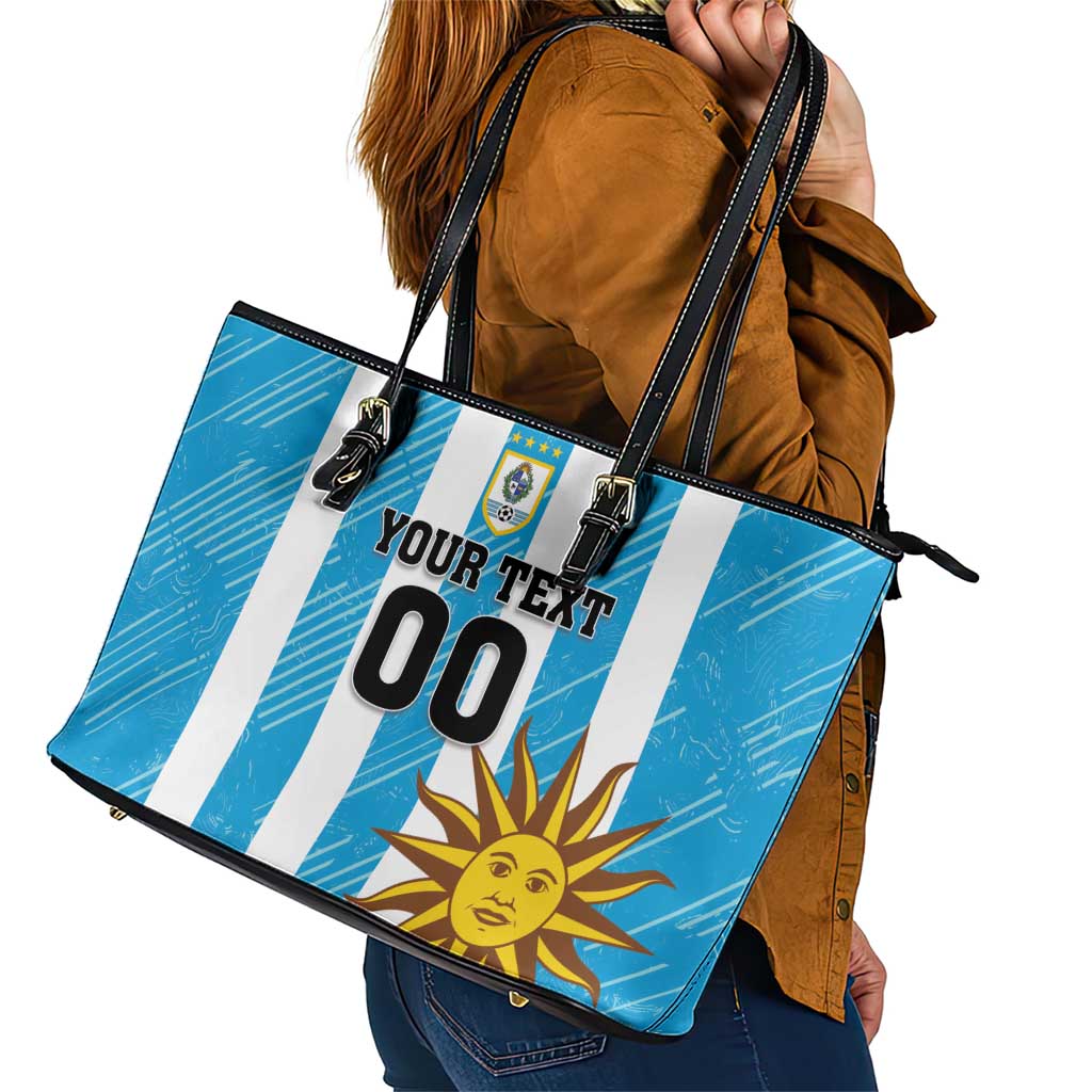 Custom Uruguay Football Leather Tote Bag Sol De May LT18