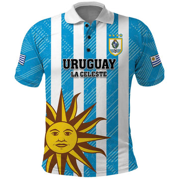 Custom Uruguay Football Polo Shirt Sol De May LT18