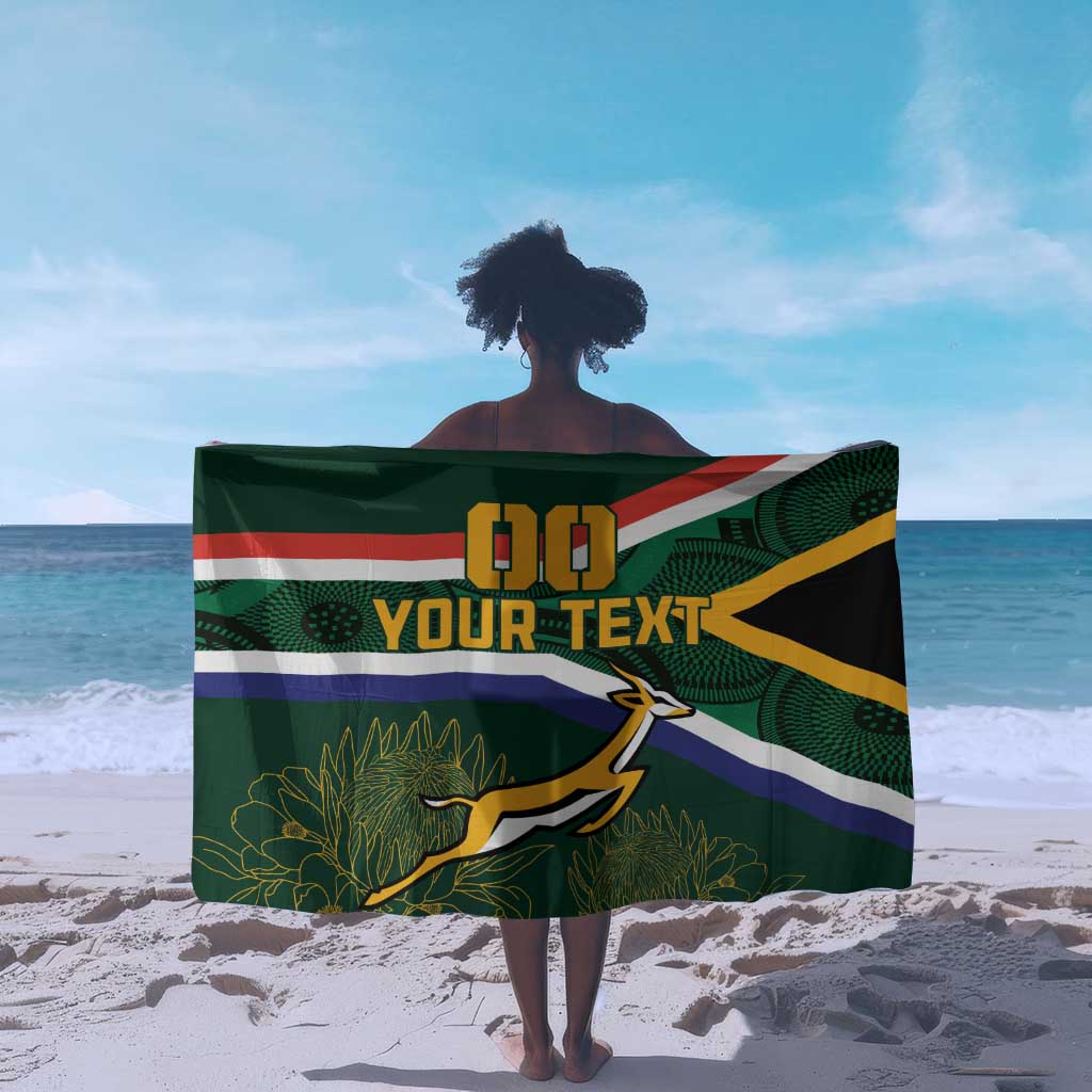 Custom South Africa Rugby Sarong Springboks Mascot African Pattern LT18