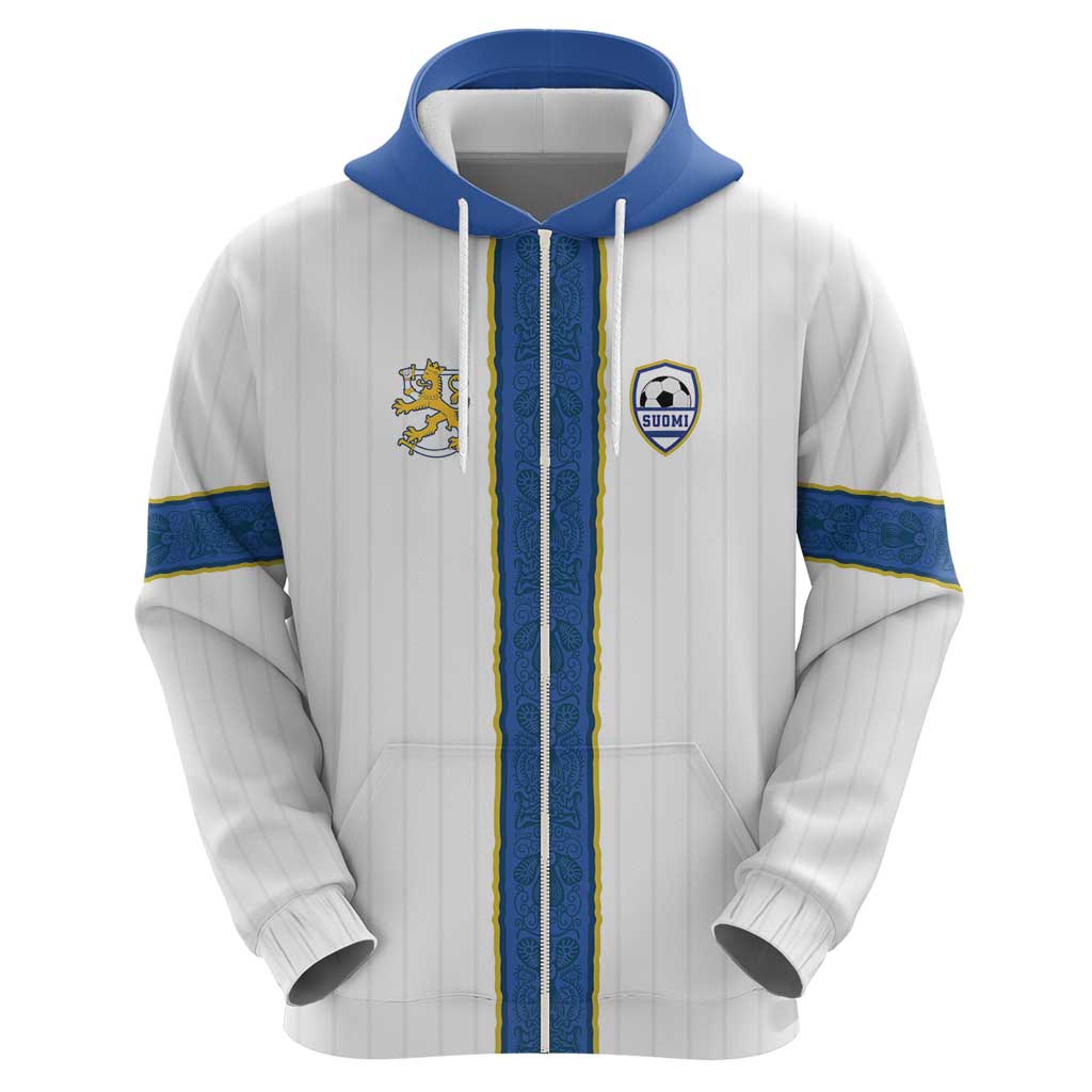 Custom Finland Football Hoodie Suomi Champion Sami Pattern LT18