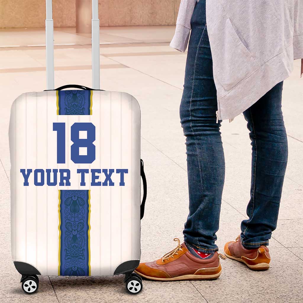 Custom Finland Football Luggage Cover Suomi Champion Sami Pattern LT18