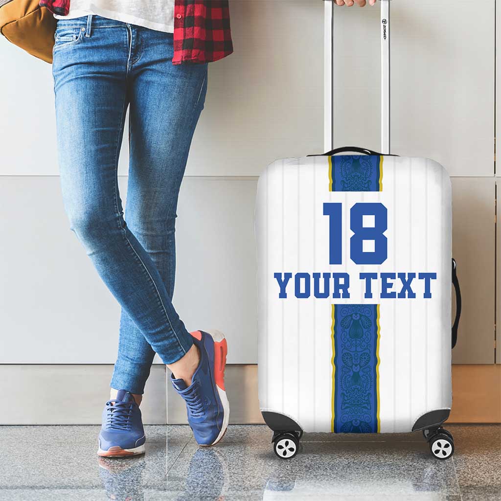 Custom Finland Football Luggage Cover Suomi Champion Sami Pattern LT18