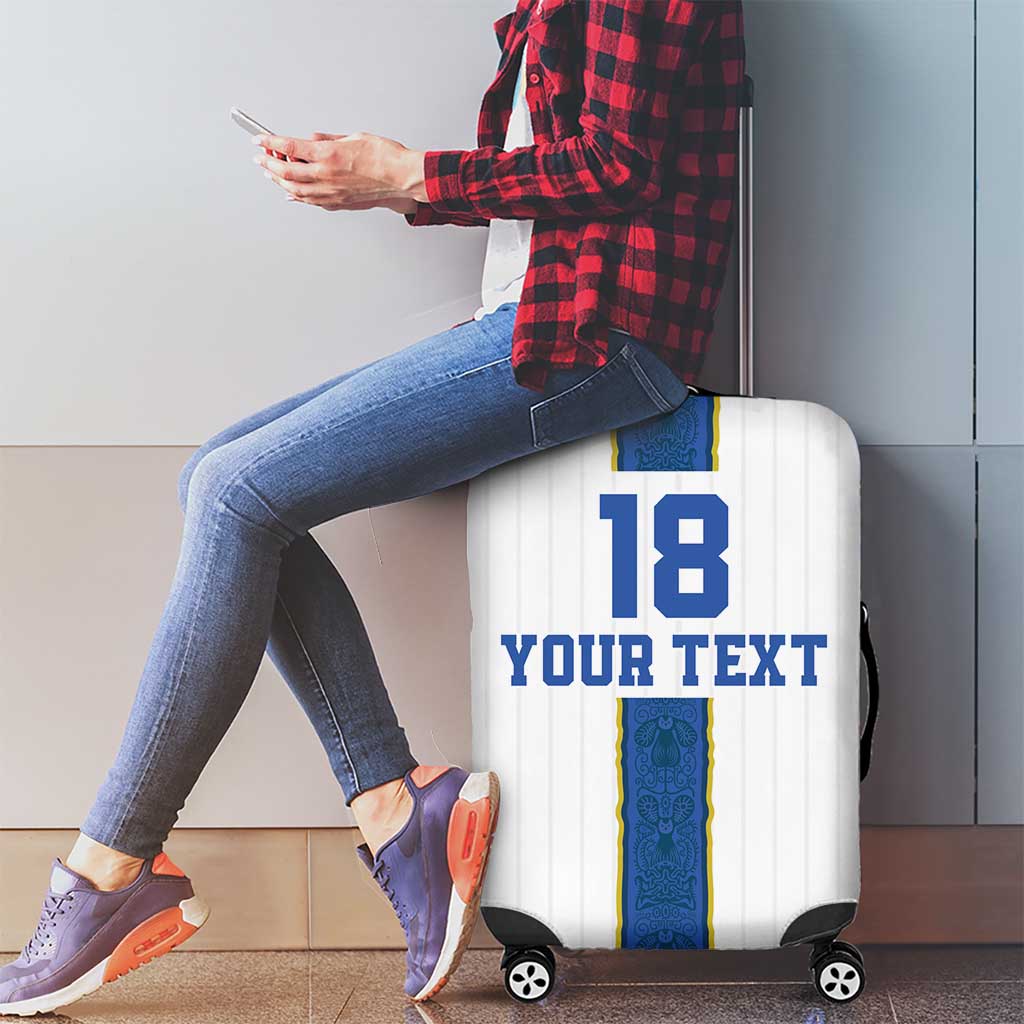 Custom Finland Football Luggage Cover Suomi Champion Sami Pattern LT18