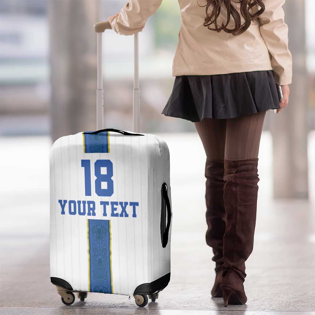 Custom Finland Football Luggage Cover Suomi Champion Sami Pattern LT18