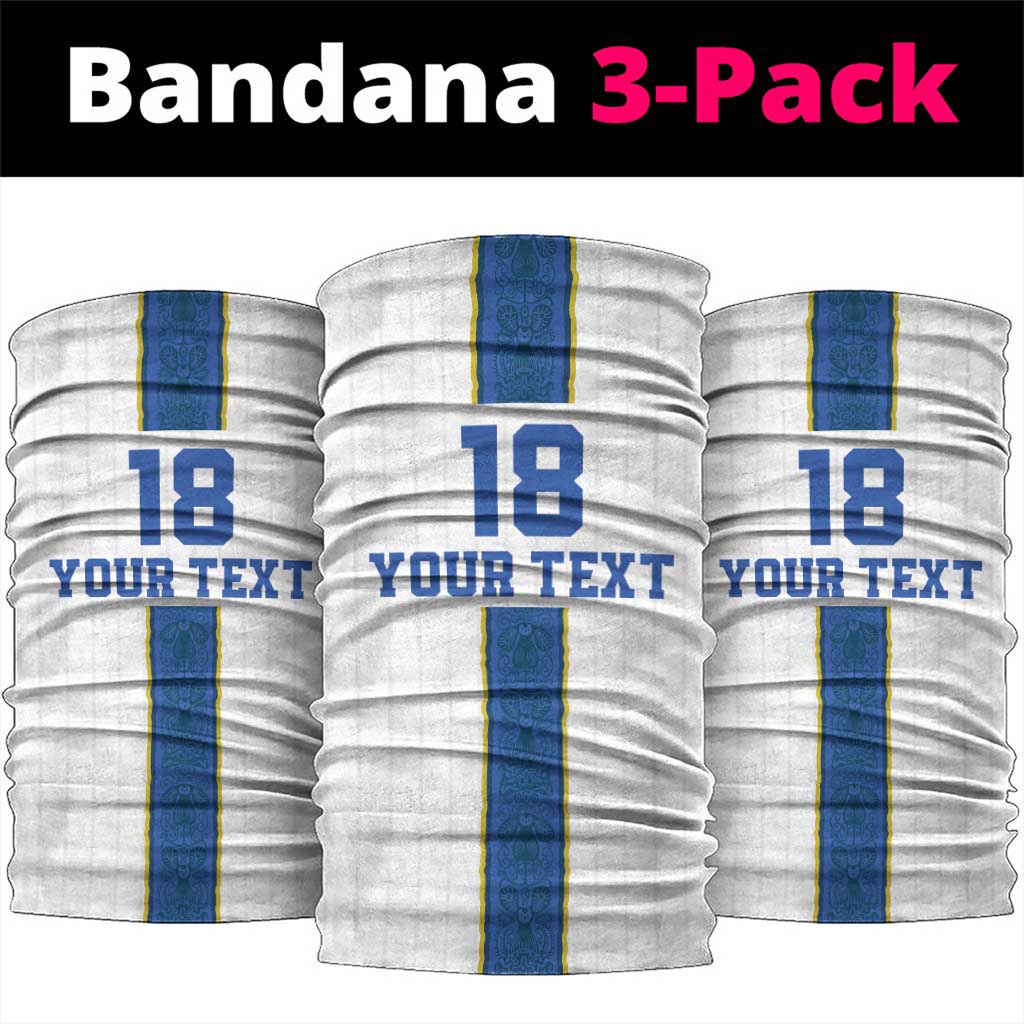 Custom Finland Football Neck Gaiter Suomi Champion Sami Pattern LT18