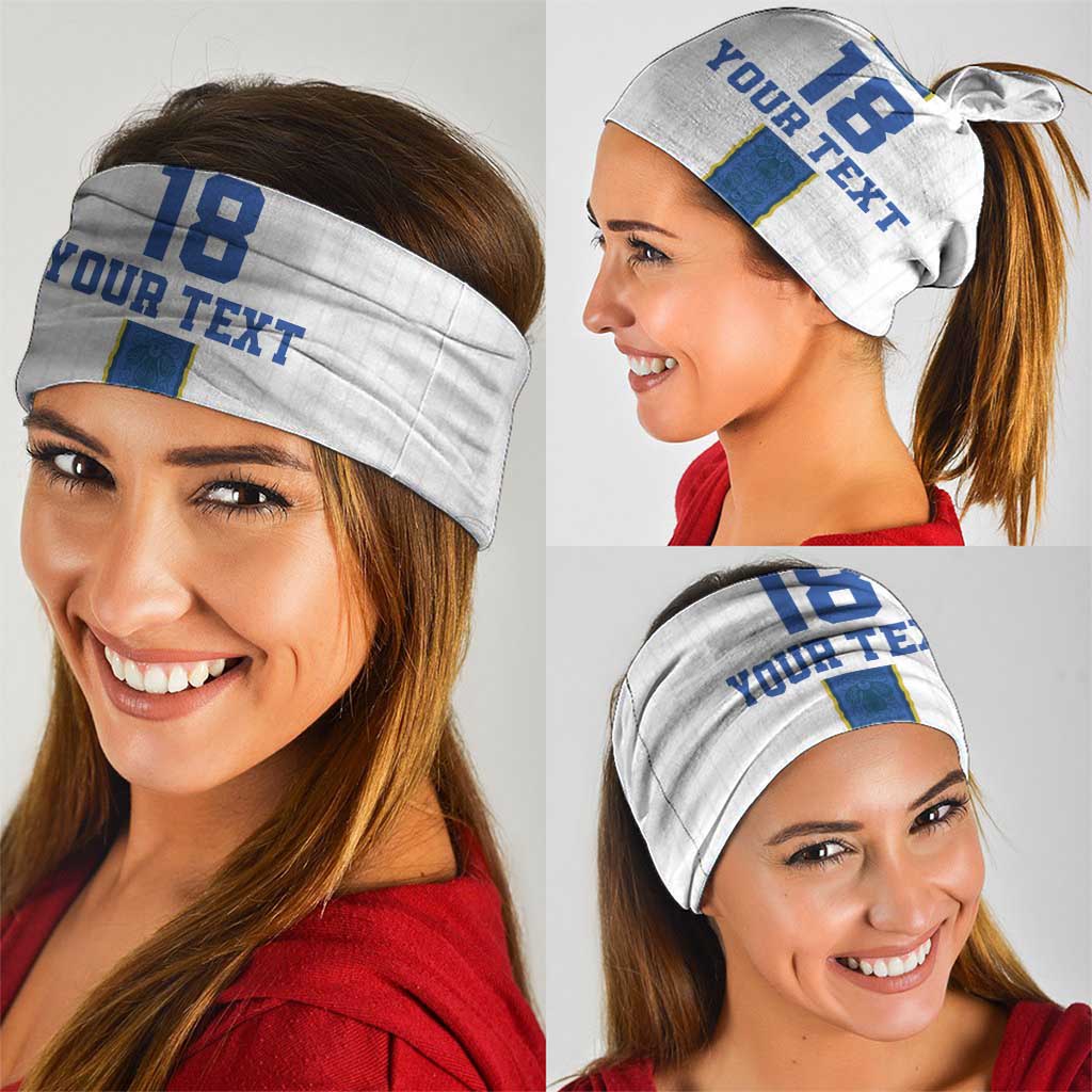 Custom Finland Football Neck Gaiter Suomi Champion Sami Pattern LT18