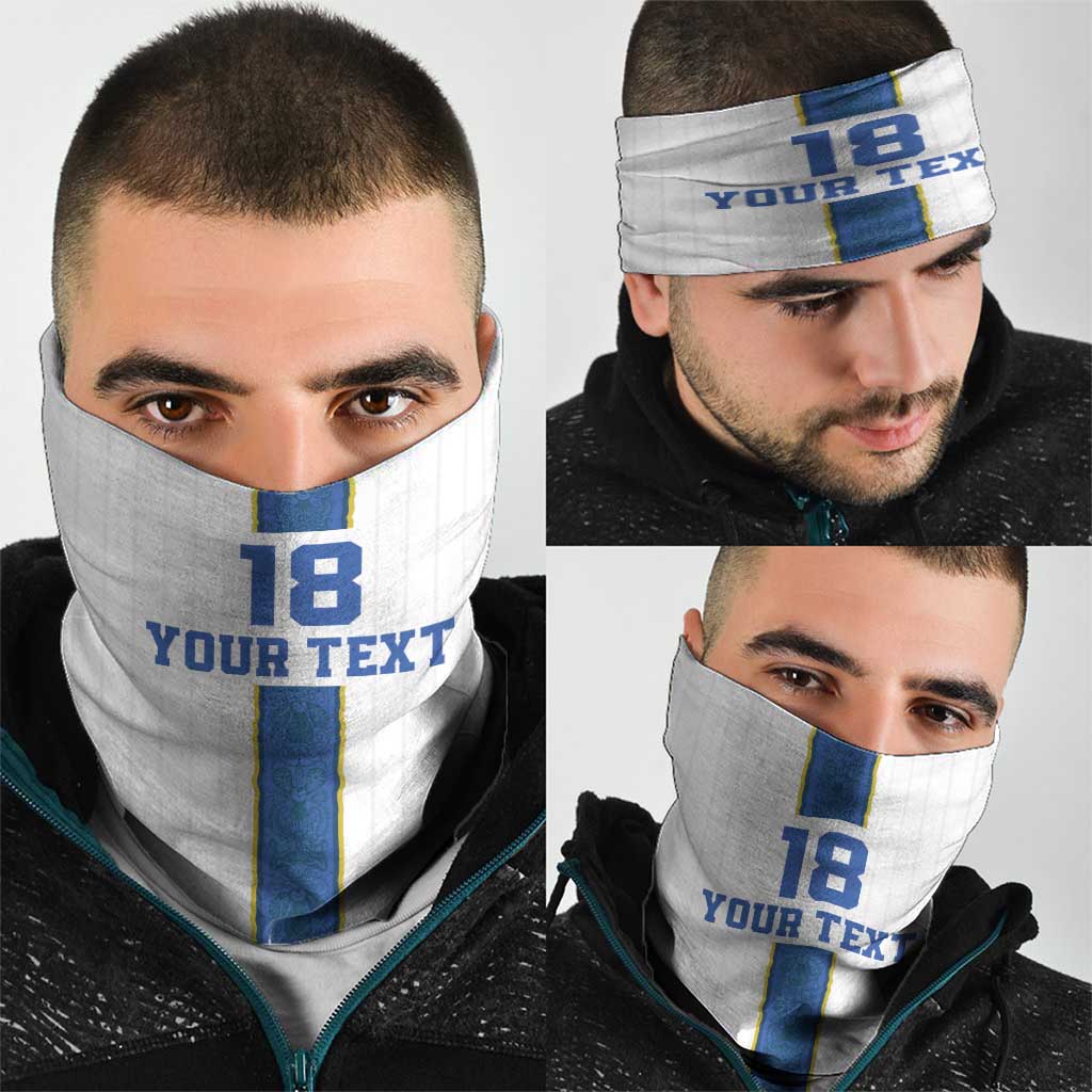 Custom Finland Football Neck Gaiter Suomi Champion Sami Pattern LT18