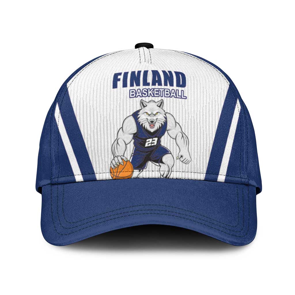 Finland Basketball Classic Cap Wolf Mascot Dynamic Style LT18