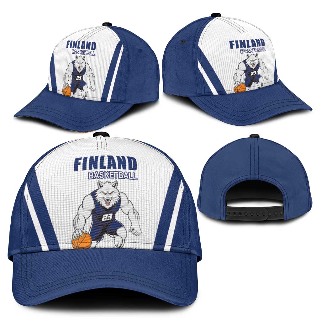 Finland Basketball Classic Cap Wolf Mascot Dynamic Style LT18