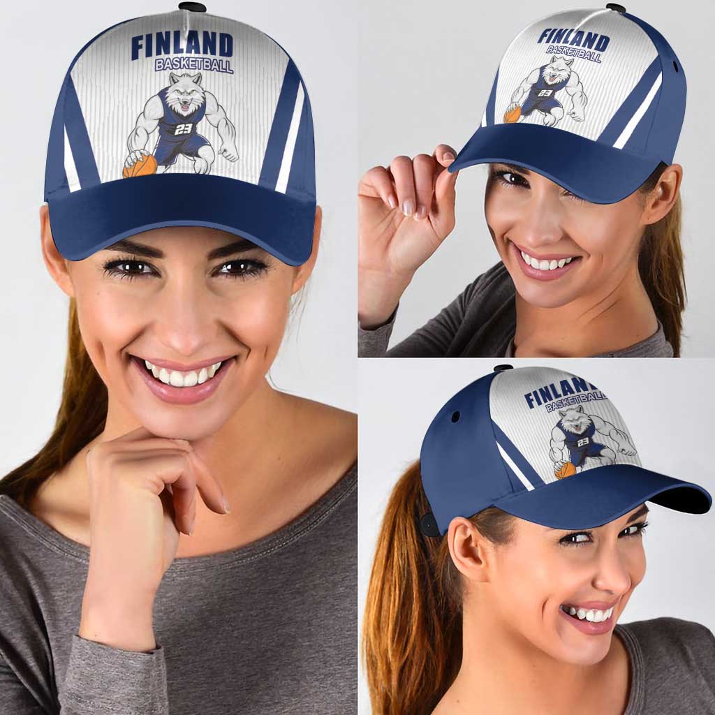Finland Basketball Classic Cap Wolf Mascot Dynamic Style LT18