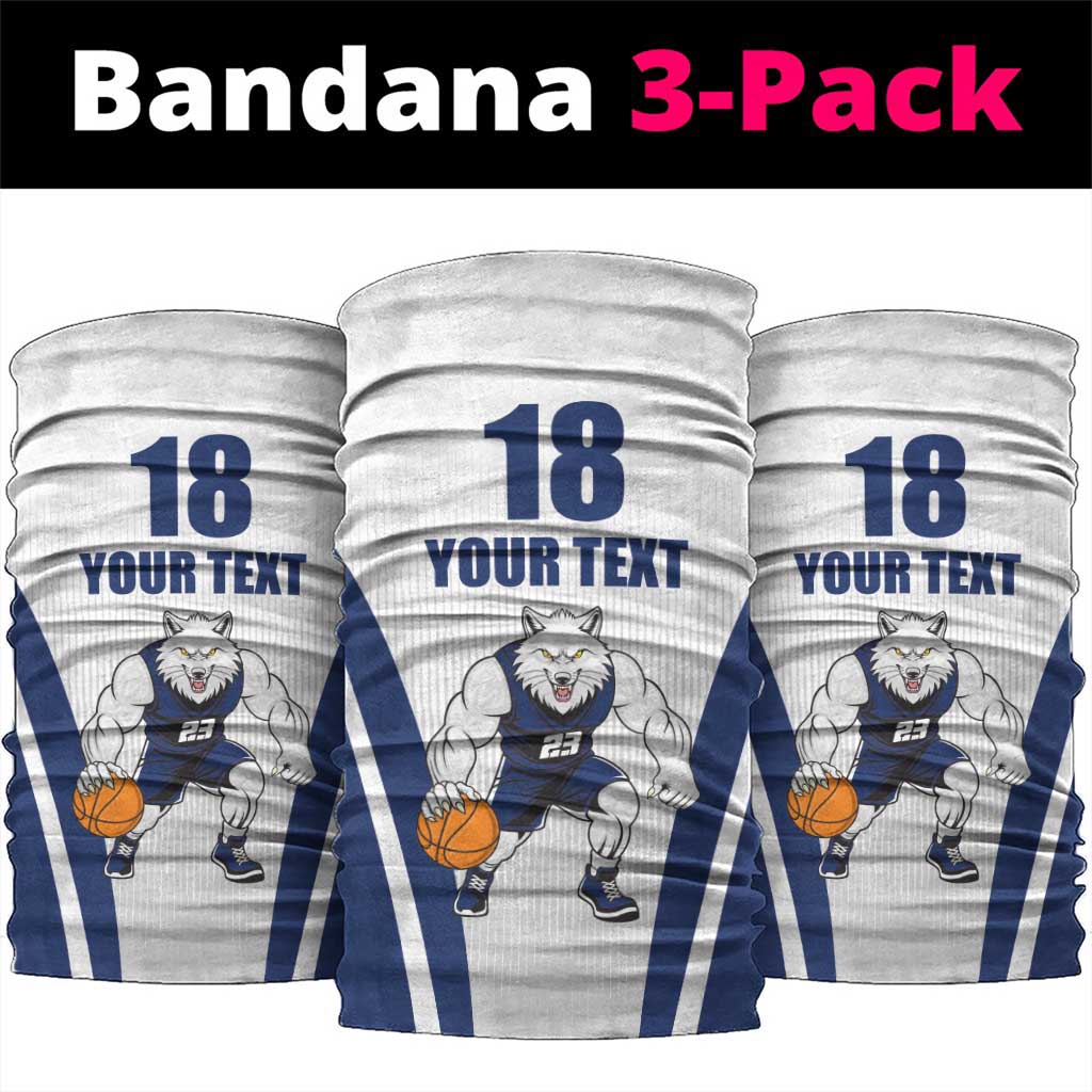 Finland Basketball Custom Neck Gaiter Wolf Mascot Dynamic Style LT18