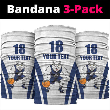 Finland Basketball Custom Neck Gaiter Wolf Mascot Dynamic Style LT18