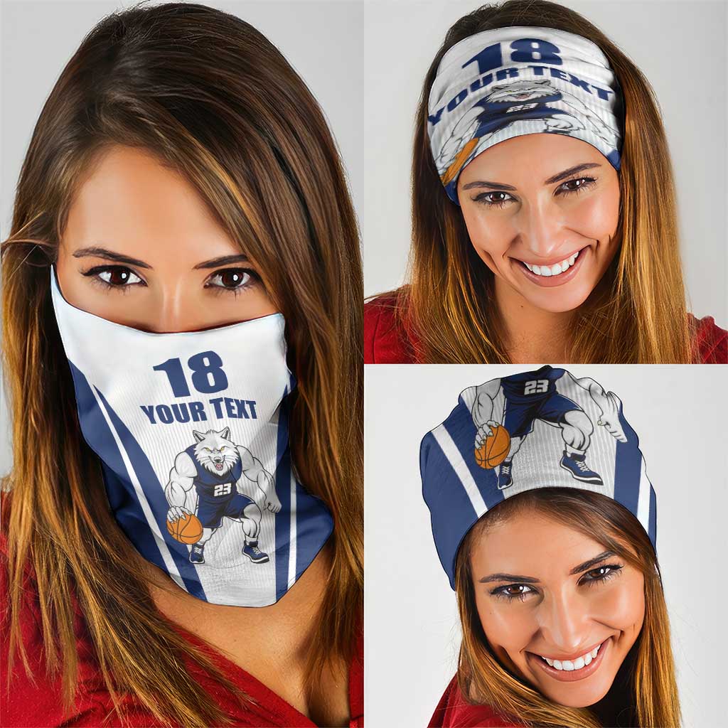 Finland Basketball Custom Neck Gaiter Wolf Mascot Dynamic Style LT18