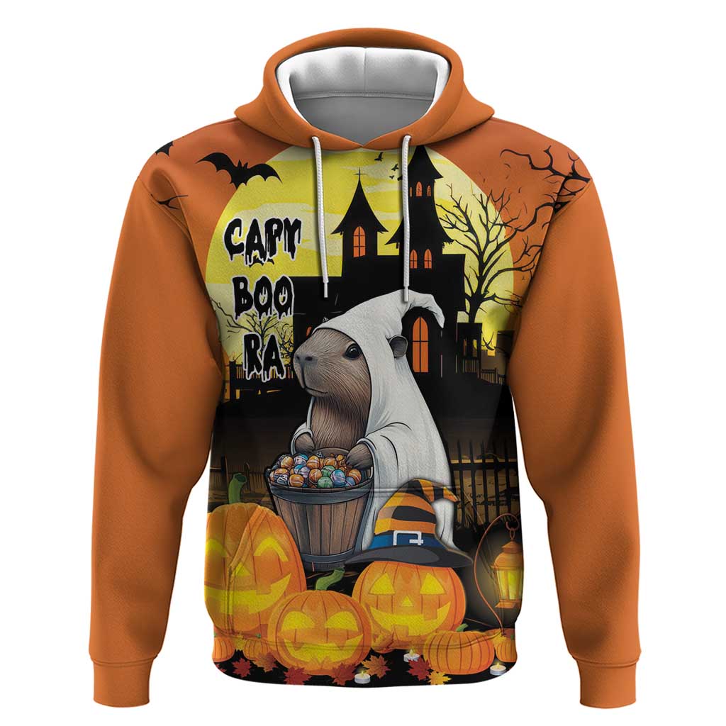 Capy-Boo-Ra Halloween Hoodie Haunted House And Pumpkin Spooky LT18