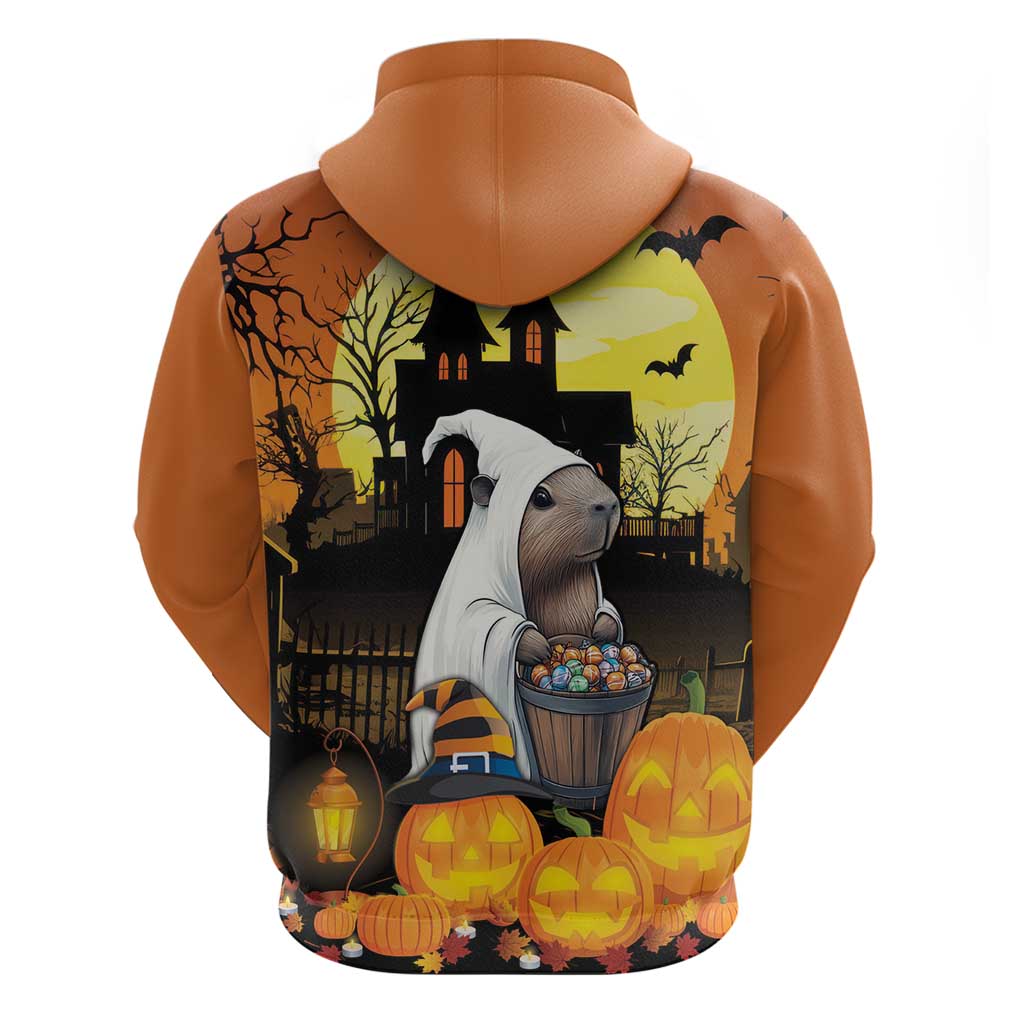 Capy-Boo-Ra Halloween Hoodie Haunted House And Pumpkin Spooky LT18