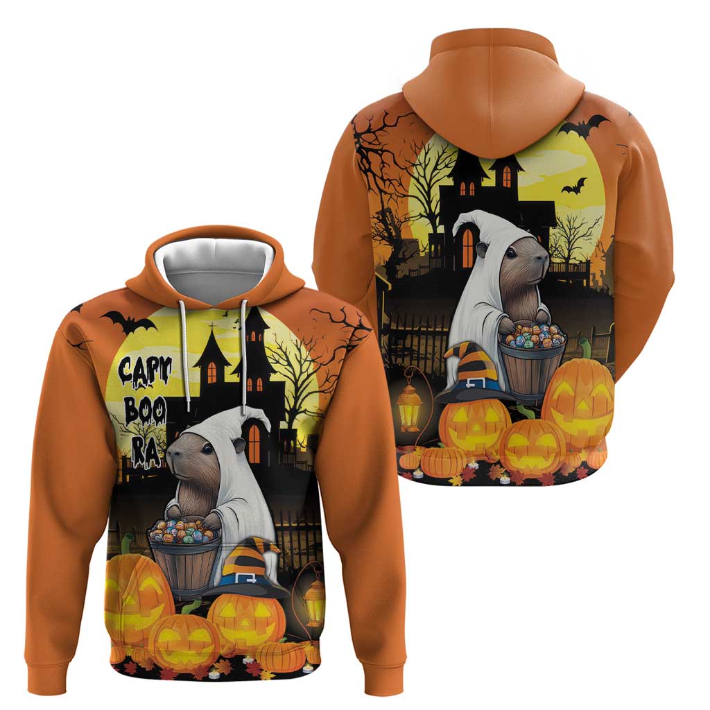 Capy-Boo-Ra Halloween Hoodie Haunted House And Pumpkin Spooky LT18