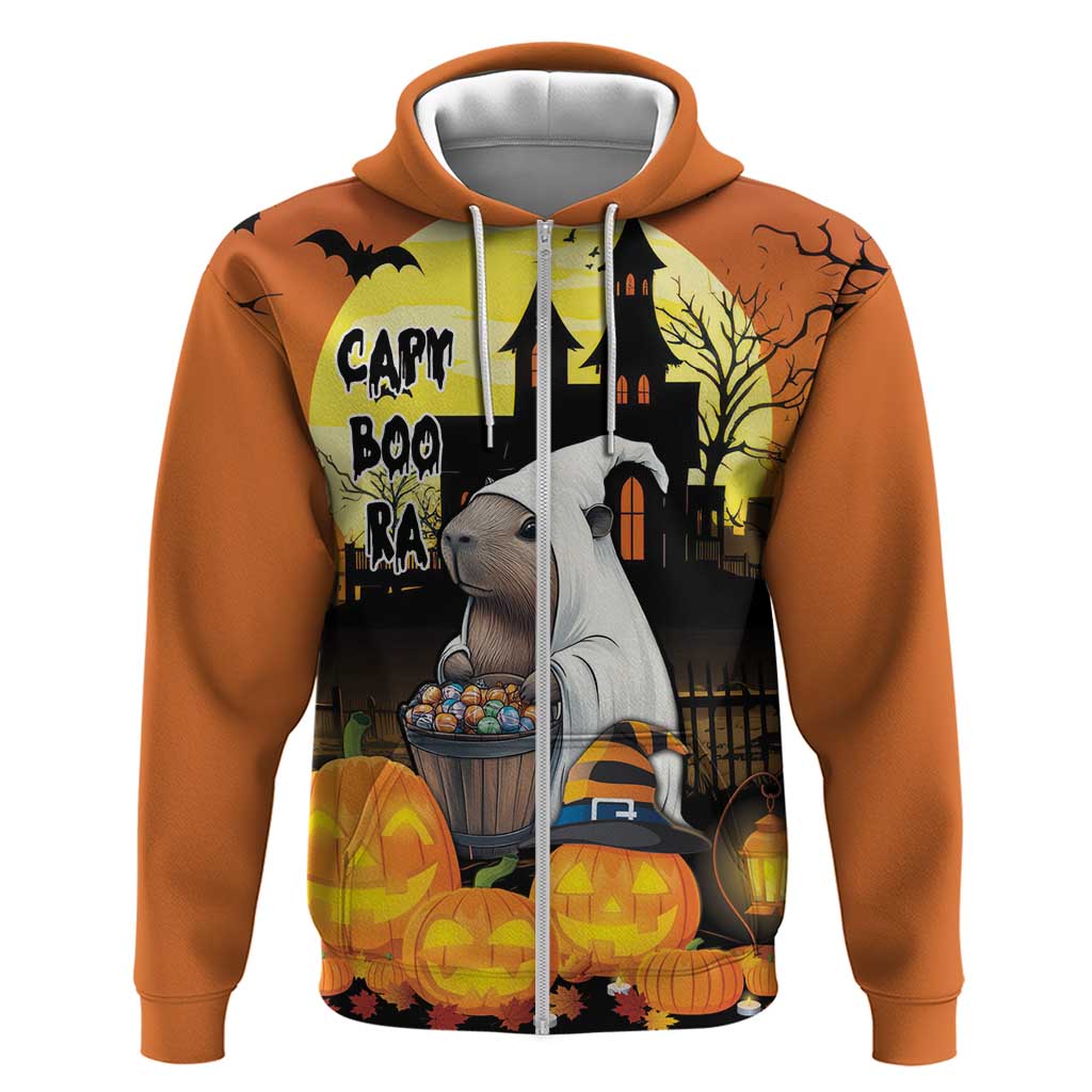 Capy-Boo-Ra Halloween Hoodie Haunted House And Pumpkin Spooky LT18