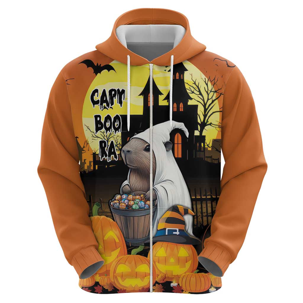 Capy-Boo-Ra Halloween Hoodie Haunted House And Pumpkin Spooky LT18