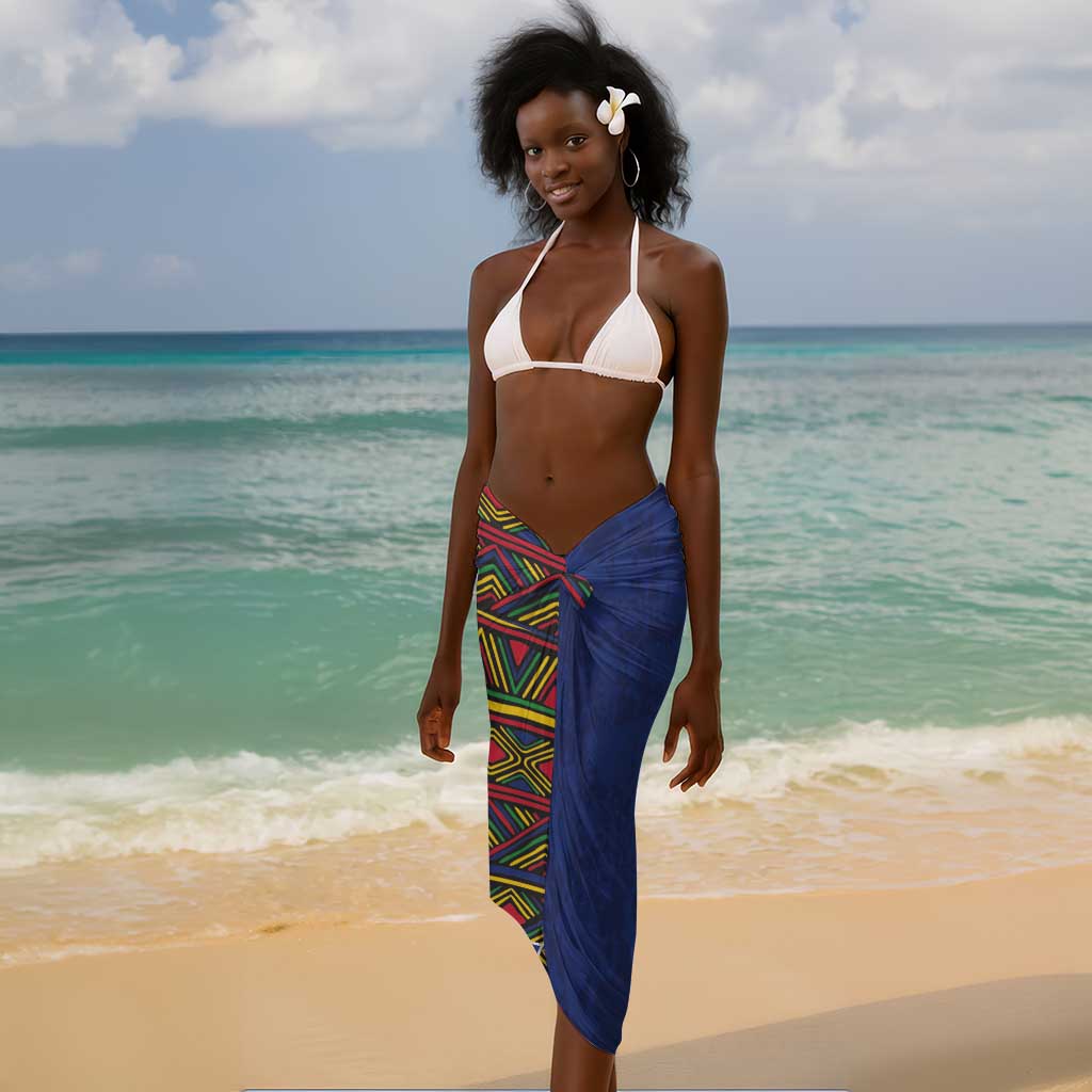 Personalized Central African Republic Coat Of Arms Sarong Kente Pattern LT18