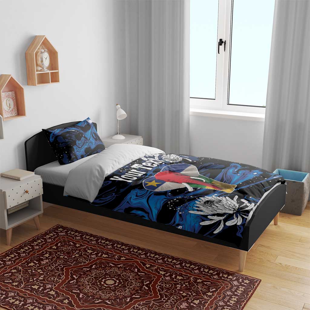 Personalized Central African Republic Bedding Set Elephant With King Protea LT18
