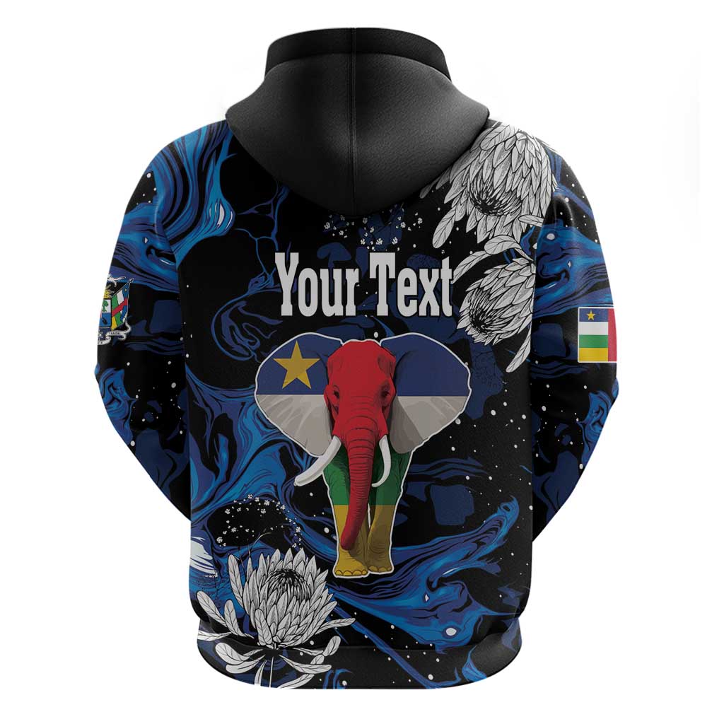 Personalized Central African Republic Elephant Hoodie King Protea - Abstract Style LT18
