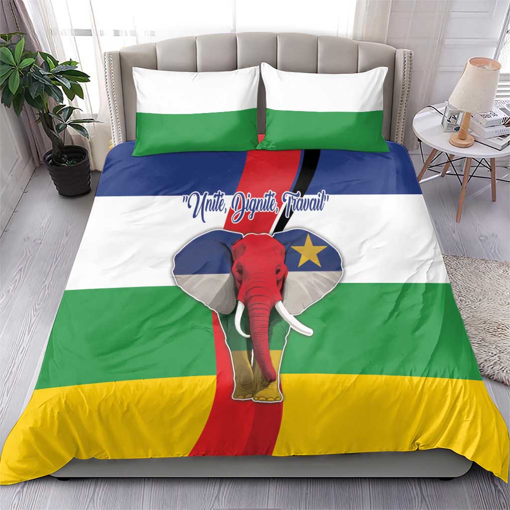 Central African Republic Republic Day 1958 Bedding Set Zo Kwe Zo - Flag Style LT18