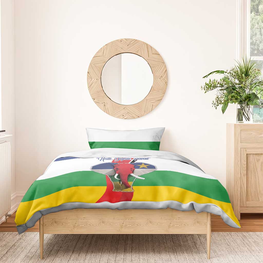 Central African Republic Republic Day 1958 Bedding Set Zo Kwe Zo - Flag Style LT18