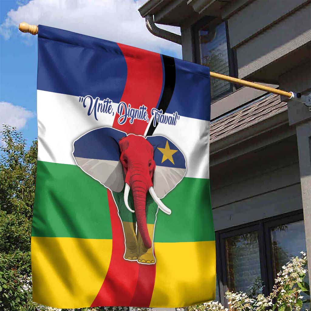Central African Republic Republic Day 1958 Garden Flag Zo Kwe Zo - Flag Style LT18