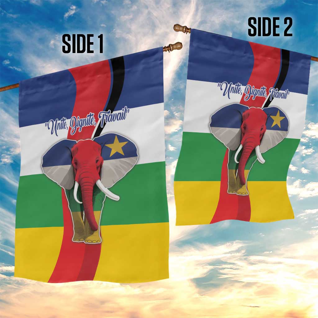 Central African Republic Republic Day 1958 Garden Flag Zo Kwe Zo - Flag Style LT18