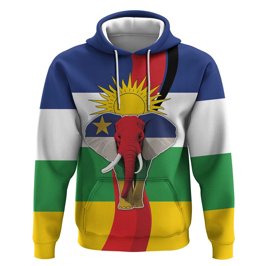 Central African Republic Republic Day 1958 Hoodie Unite, Dignite, Travail - Flag Style LT18