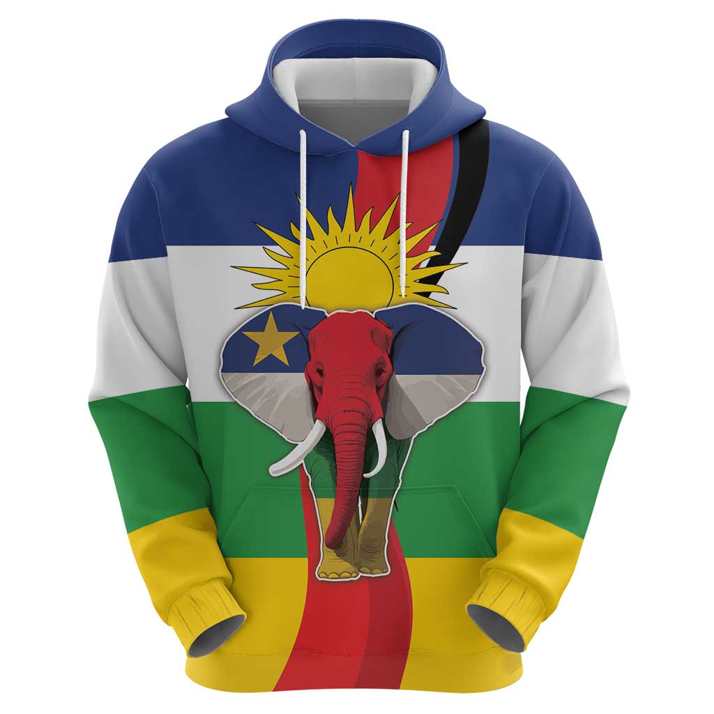 Central African Republic Republic Day 1958 Hoodie Unite, Dignite, Travail - Flag Style LT18
