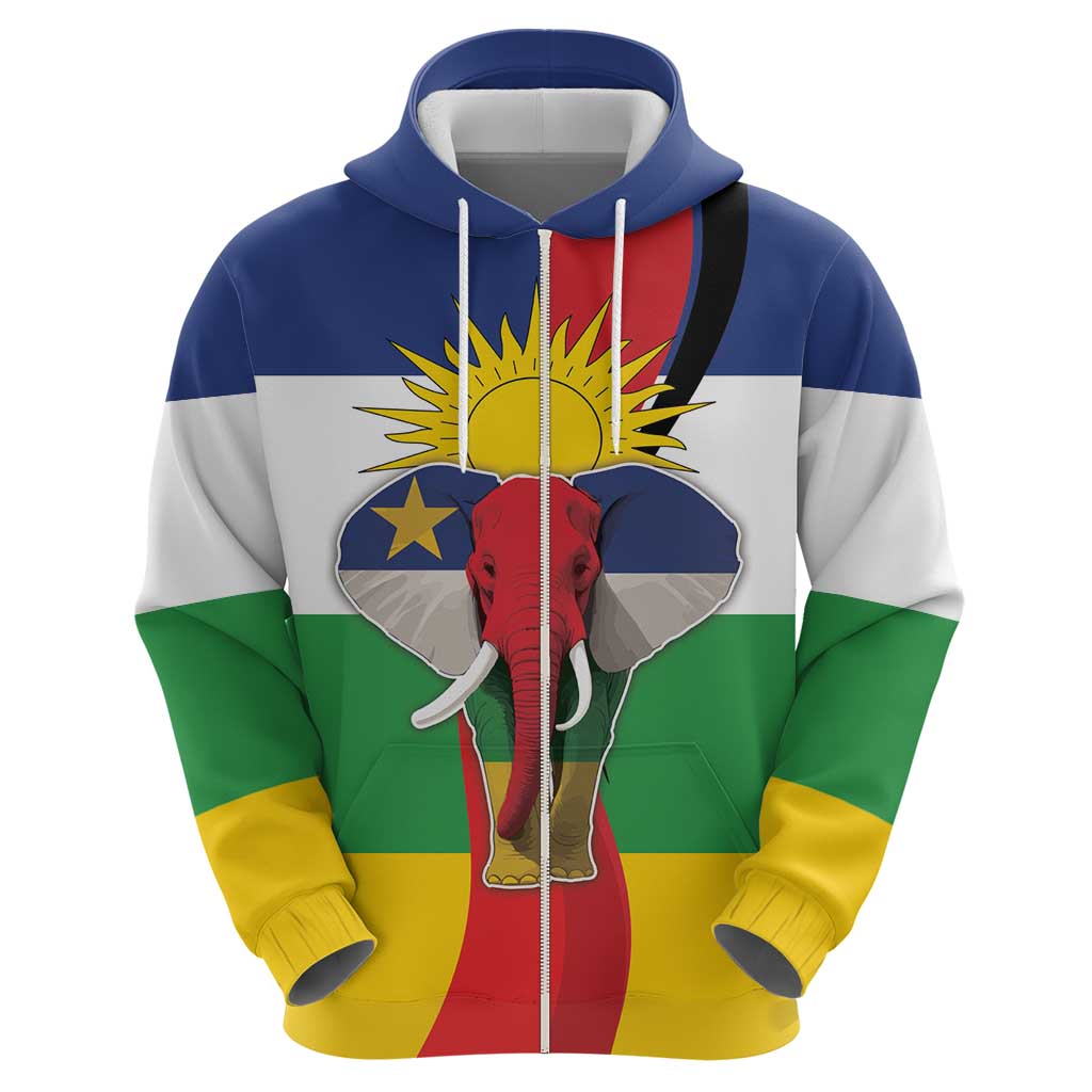 Central African Republic Republic Day 1958 Hoodie Unite, Dignite, Travail - Flag Style LT18
