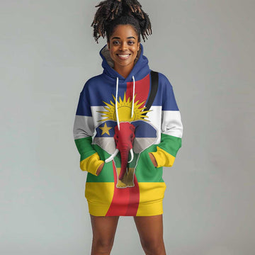 Central African Republic Republic Day 1958 Hoodie Dress Zo Kwe Zo - Flag Style LT18