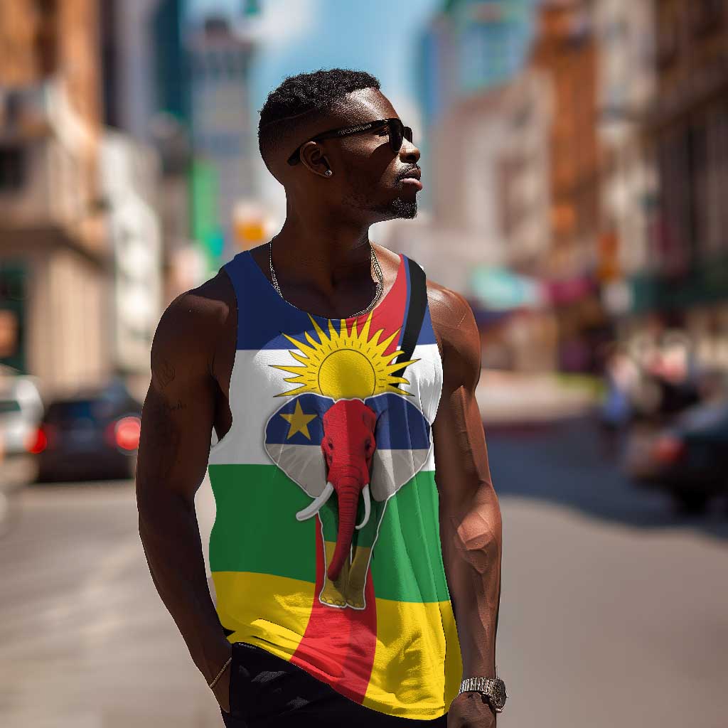 Central African Republic Republic Day 1958 Men Tank Top Zo Kwe Zo - Flag Style LT18