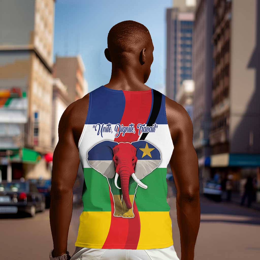 Central African Republic Republic Day 1958 Men Tank Top Zo Kwe Zo - Flag Style LT18