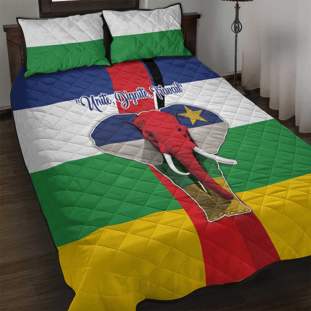 Central African Republic Republic Day 1958 Quilt Bed Set Zo Kwe Zo - Flag Style LT18