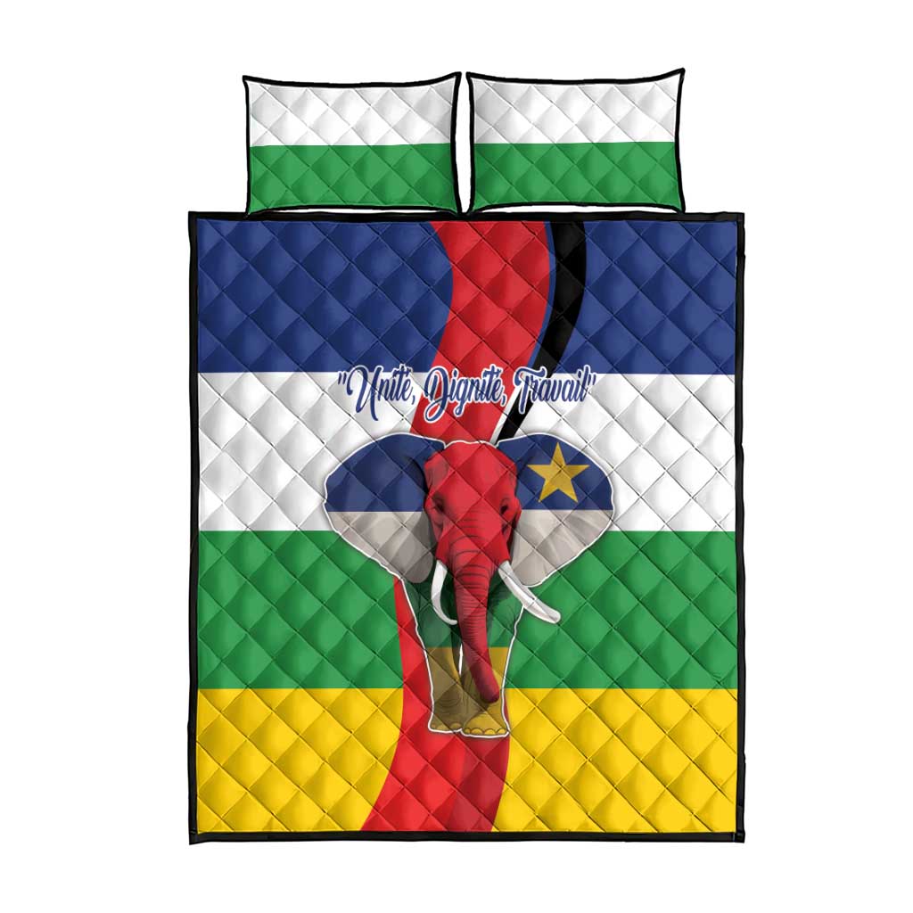 Central African Republic Republic Day 1958 Quilt Bed Set Zo Kwe Zo - Flag Style LT18