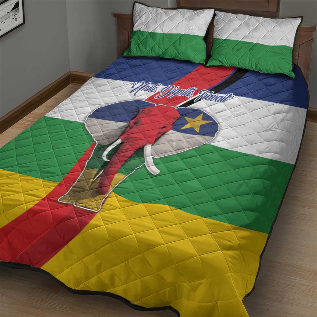 Central African Republic Republic Day 1958 Quilt Bed Set Zo Kwe Zo - Flag Style LT18