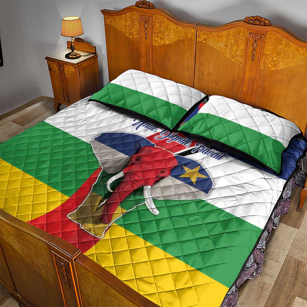 Central African Republic Republic Day 1958 Quilt Bed Set Zo Kwe Zo - Flag Style LT18