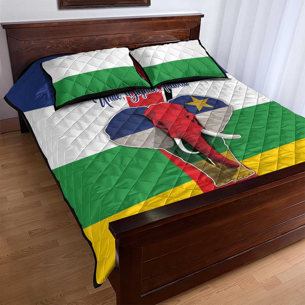 Central African Republic Republic Day 1958 Quilt Bed Set Zo Kwe Zo - Flag Style LT18