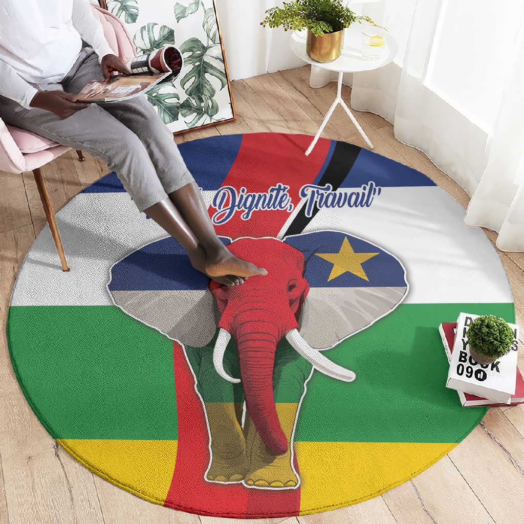 Central African Republic Republic Day 1958 Round Carpet Zo Kwe Zo - Flag Style LT18