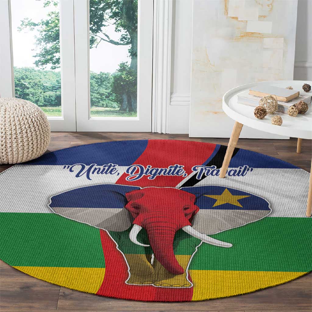 Central African Republic Republic Day 1958 Round Carpet Zo Kwe Zo - Flag Style LT18